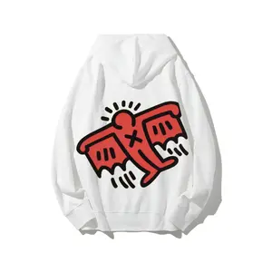 Keith Haring Unisex Vintage Graphic Art Sweatshirt, Casual Crewneck Pullover with Bold 80s Pop Art Design, Cotton Blend Soft Men's Women's Long Sleeve Hoodie, Retro Gift Streetwear Fashion