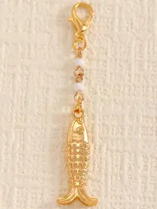 Beachy Fish-Shaped Bikini Charm, Ocean-Inspired DIY Swimwear Accessory, Elegant Beaded Pendant for Beach Vacations, Perfect for Bikinis
