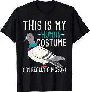 100% Cotton This Is My Human Costume - Pigeon Racing Lover Bird Breeder T-Shirt