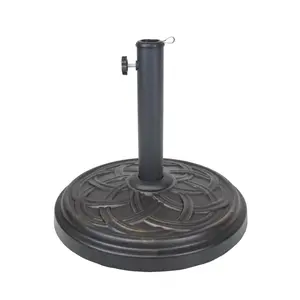 Oakland Living  Cast Concrete Umbrella Stand - Antique Black