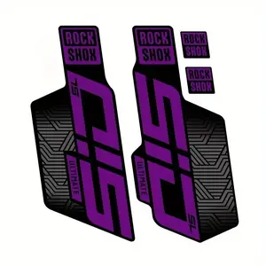 4Pcs/sheet, ROCKSHOX SID bicycle front fork sticker, bicycle mountain bike front shock absorption film decorative car sticker, Sticker Decals