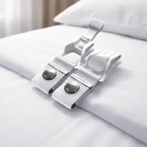 Extra Fabric Bed Sheet Clips (Clips Only) by Bed Scrunchie, Durable, Heavy-Duty Sheet Fasteners & Grippers for Wrinkle-Free, Secure Bedding