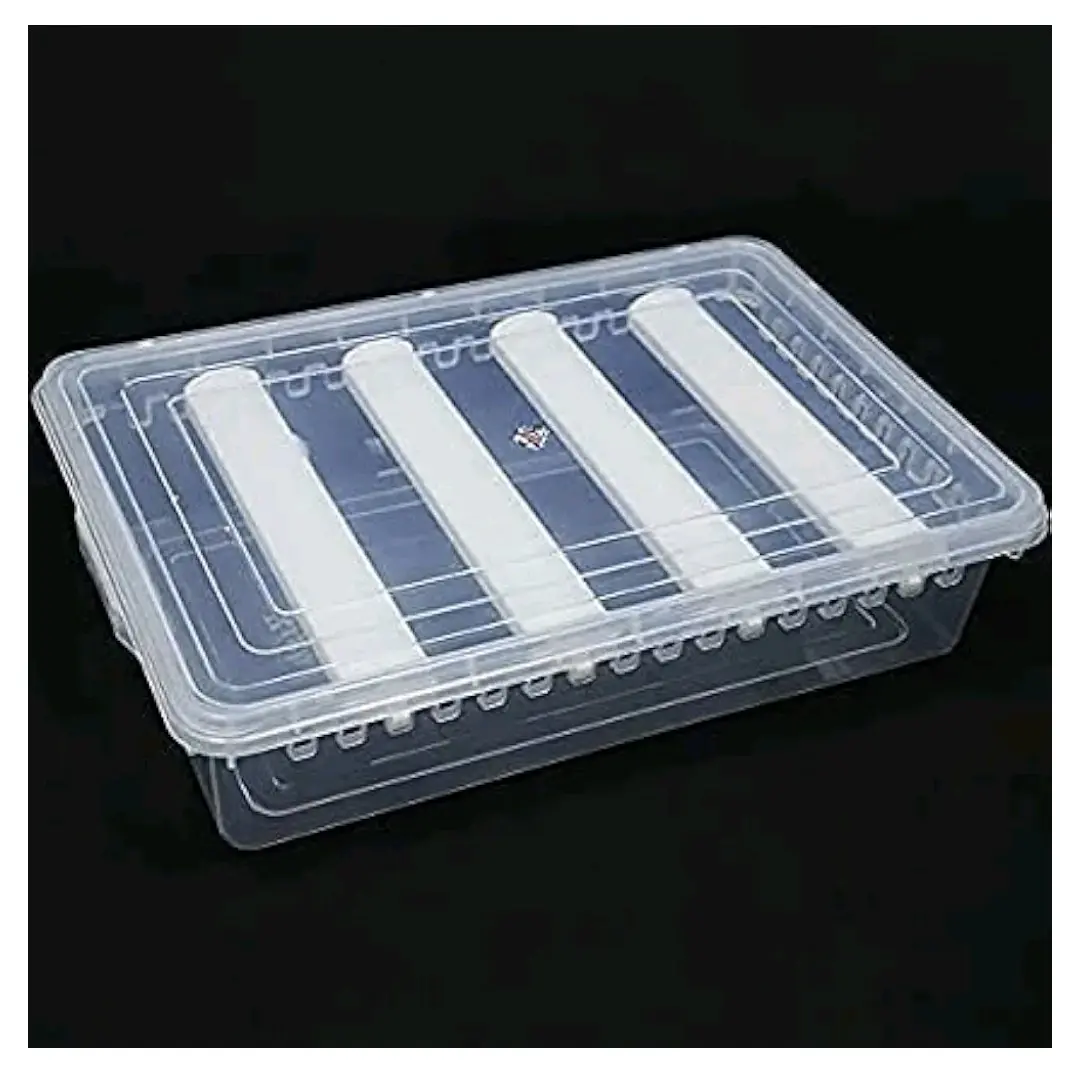 Bangle Box Organizer for Glass and Vintage Carved Bangles - Plastic Storage Container with 4 Rows & 2 Rows Detachable Rods, Eco-Friendly Design necklace ring