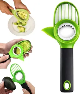 3-in-1 Avocado Tool Split Pit Slice Mess-Free Prep Kitchen Use