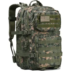 Tactical Backpack Large Army 3 Day Assault Pack Molle Bag Backpacks (Woodland Camo) gymsharkminibag