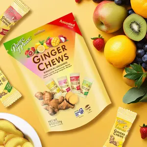 Prince of Peace Chewy Ginger Candy – 4 Flavor Mix – Sweet & Spicy Treats – 8oz Bag
