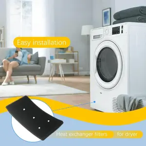 2pcs/3pcs Whirlpool Foam Sponge Filter Replacement, Compatible with Whirlpool Heat Pump Dryers and Condenser Dryers. High-quality dryer filter sponge, perfect replacement part. 5-hole design for highly efficient filtration.