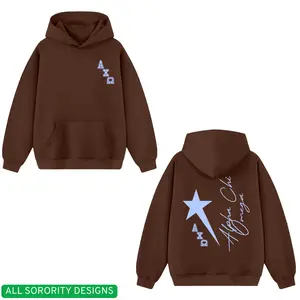 All Sorority Star Team Hoodie, Greek Life Star Graphic Team Style Hoodie for Sorority Girls, Sporty Preppy Aesthetic Hoodie, Cozy College Hoodie with Bold Campus Vibes