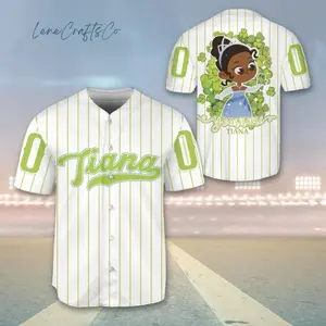 Custom Princess And The Frog Baseball Jersey,   Characters Football Jersey,   Girl Trip Jersey,   Princess Tiana Jersey