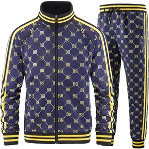 Plaid 2 Piece Track Suits for Men Sport Jogger Sweatsuits Jogging Athletic Workout Outfits