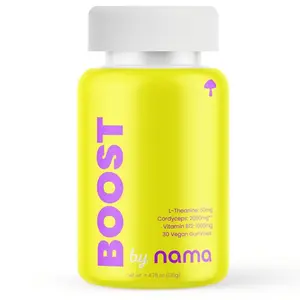 Boost Mushroom Gummies – Natural Energy & Mental Stamina with Cordyceps, B12 & L-Theanine – Vegan & Gluten-Free, Natural