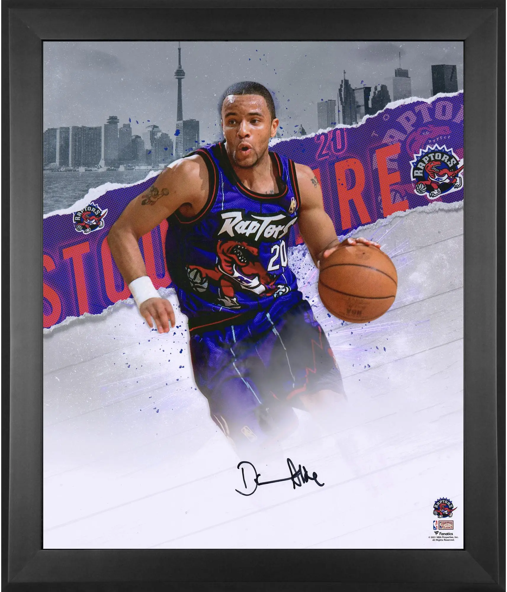 Damon Stoudamire Toronto Raptors Framed Autographed 20" x 24" In-Focus Photograph - Fanatics Authentic Certified