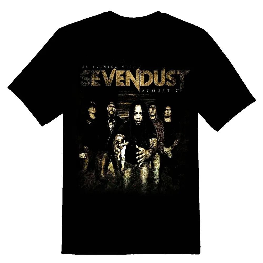 Sevendust T-Shirt Band Photo Retro 90s Bootleg Style Music Concert Merch Top HY4244