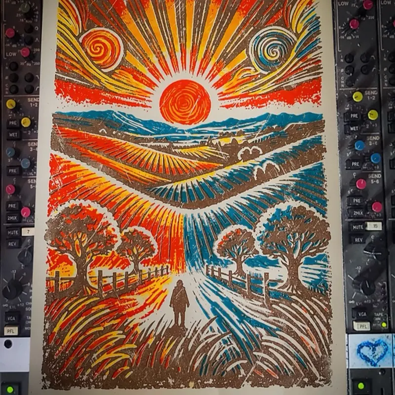 Morning light screen print