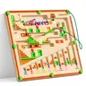 Magnetic Color and Number Maze，Magnetic Alphabet Maze, Learning Educational Toys,Valentines Day Gifts for Kids Wooden Magnetic Magnetic Color Outdoorfun Puzzle