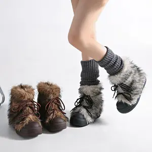 Women'sretro,fashionablefurrybig-toeboots,newstyle,warm,cold-resistant,thick-soledheight-enhancingsnowbootsfancyshoesbootsgroundhightopbootUnisexComfortableThongFlipFlopsBlouses & Shirts