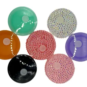 Colorful Bling Top Replacement Lids for Soda Can Glass Cup Snowglobe Tumbler Airtight Acrylic Design Ideal for Drinkware & Mug Use