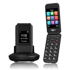 HCmobi Dock charging senior phone emergency call Unlocked Flip Phone feature phone keypad 4G LTE Long Battery Life 14-Day Standby, 2.8" +1.5 '' Screen,GSM/WCDMA Compatible,Travel, Backup, and Outdoor Activities,HCmobi