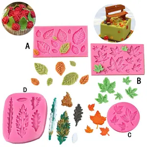 Leaf Shaped Silicone Mold, 1 Count DIY Cake Decorating Mold, Baking Tool for Chocolate, Cake, Cookie, Pastry, Kitchen Accessories, Bakeware