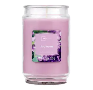 Mainstays Lilac Breeze Scented Single-Wick Large Glass Jar Candle, 20 oz