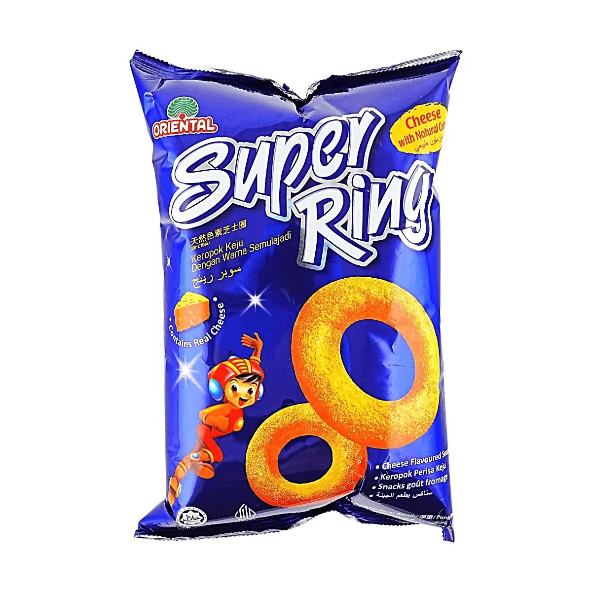 Oriental Malaysia Super Cheese Rings 75g - Crispy & Savory Snack for Kids & Adults