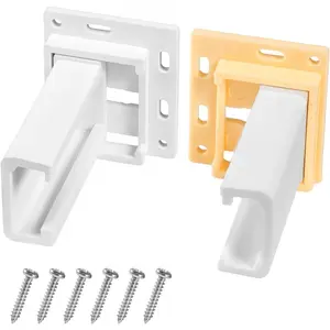 Drawer Slide Socket Set - Drawer Track Back Plate Cabinet Drawer Hardware Replacement, Fit for 1 Inch C-Shaped Drawer Slide, Includes 6 Screws for RV Kitchen Cabinet Drawer