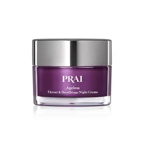 PRAI Beauty Ageless Throat & Decolletage Night Creme - Clinically Proven Hydration & Anti-Aging Formula with Retinol, Hyaluronic Acid, and Sepilift Technology - Firm, Smooth & Brighten Skin Overnight Hydrate Moisture - Moisturizer