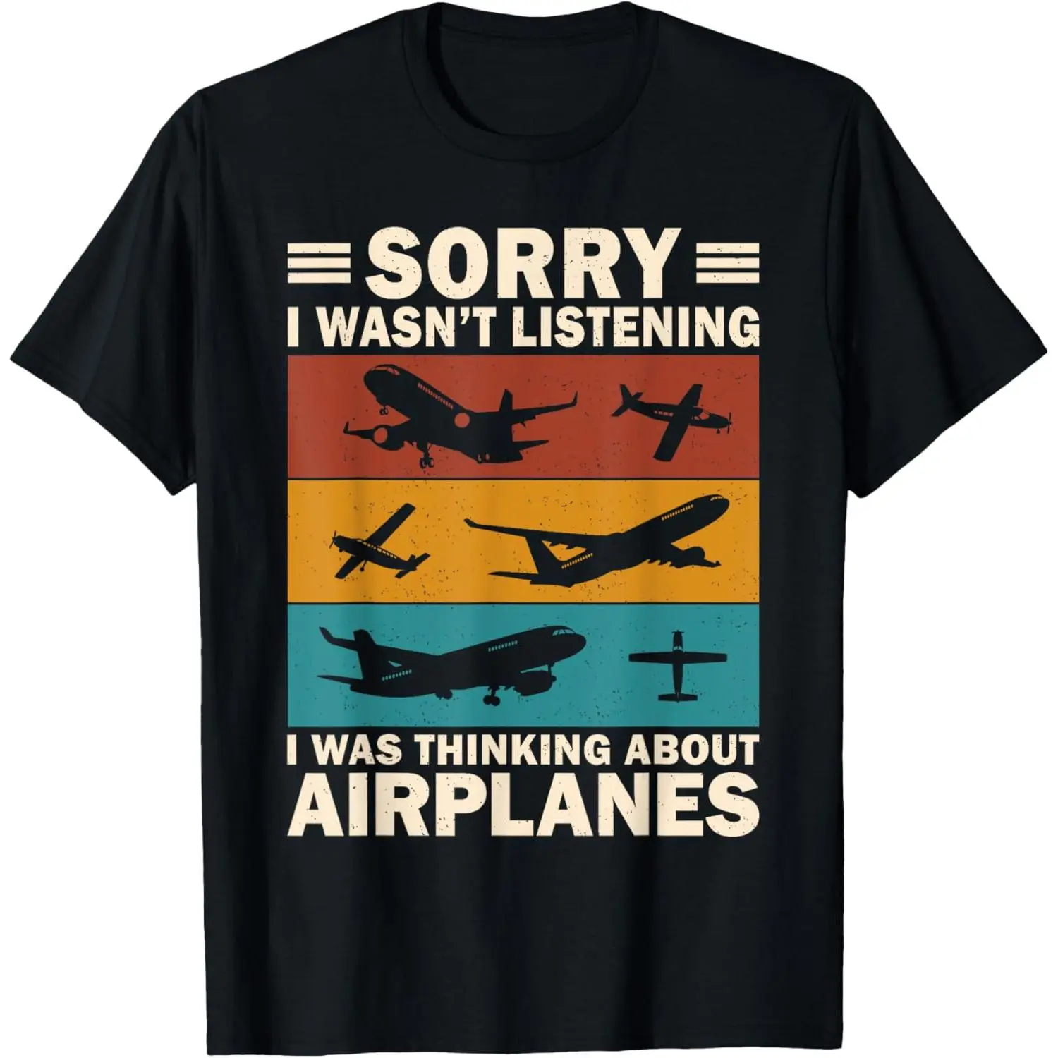 Airplane Aviation Shirt For Boys Men Funny Vintage Pilot T-Shirt