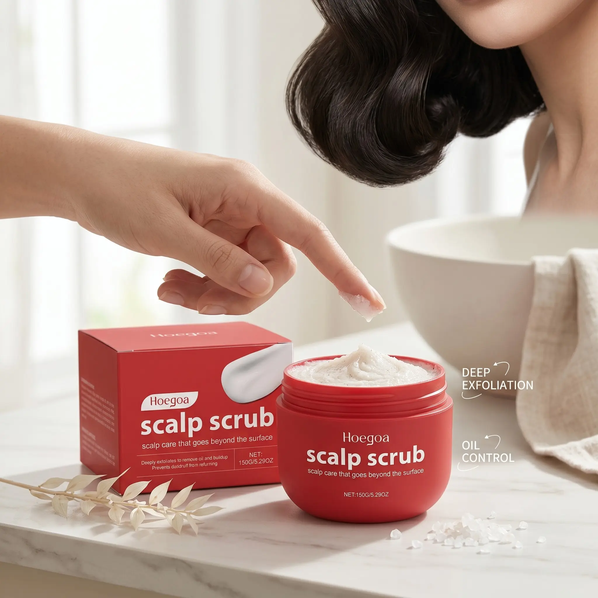 Scalp Exfoliating Shampoo, Hair Nutrition, Moisturizes Dry Hair, Smooths Hair Strands, Cleansing Shampoo for Healthy Hair Care