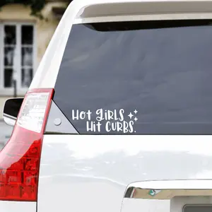 Hot Girls Hit Curbs Vinyl Decal