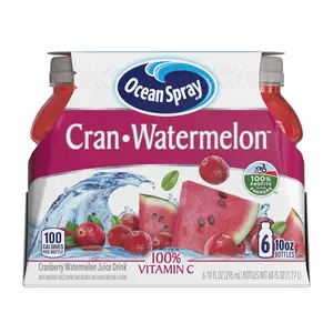 Cranberry Watermelon Juice Drinks, 10 Fl Oz Bottles, 6 Count (1)