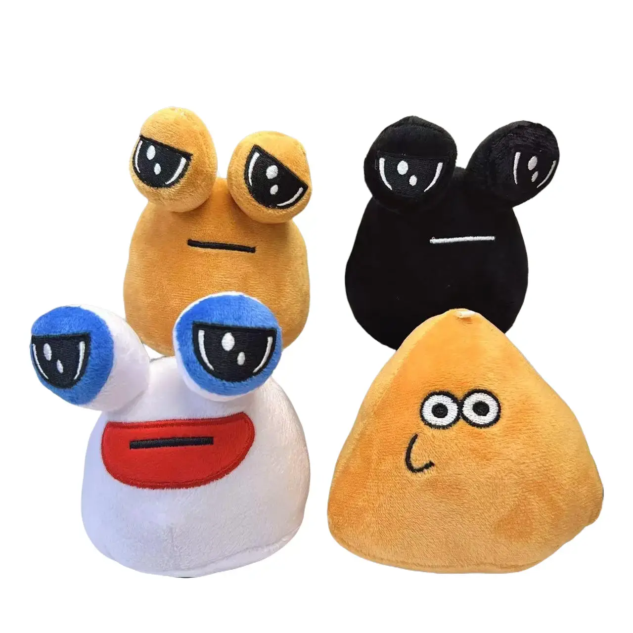 Crazy alien pet plush doll POU plush cute decorative pendant triangular plush doll pendant