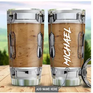 Personalized Drum Tumbler, Drum Surface, Drummer Gift coffee mug, Music Teacher Gifts, Drum Player Gift, Gift For Dad, Music Mug, Band Gifts