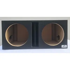 ELITE AUDIO EBOX-SVD12CP: Center-Split Vented Dual 12" Subwoofer Enclosure with Plush OEM-Grade Carpet, 1" MDF Front Baffle, Pro-Tuned Ports, Sturdy 3/4" MDF Construction, and High-Current Push-Style Terminal Cups for Superior Bass & Sound Quality
