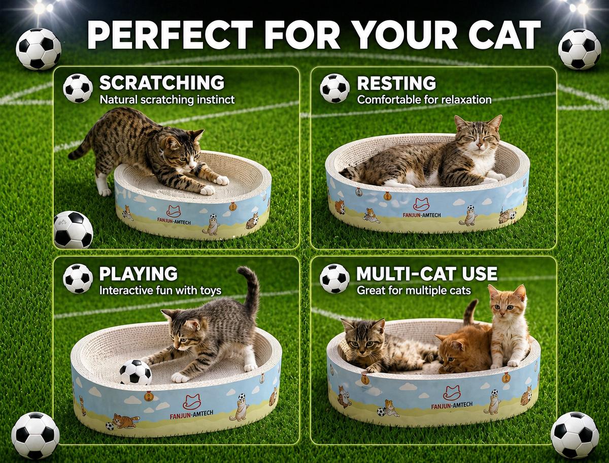 【DealsForYouDays】 FANJUN-AMTECH 2-in-1 Cartoon cat scratcher bed,Play & Rest Design, No Paper Scraps, Wear-Resistant, Anti-Overturning, High-Hardness Plant Fiber Corrugated Paper, Plastic-Free, Safe Eco-Friendly Cool Cat Supply,summerwins 【DealsForYouDays】 FANJUN-AMTECH 2-in-1 Cartoon cat scratcher bed,Play & Rest Design, No Paper Scraps, Wear-Resistant, Anti-Overturning, High-Hardness Plant Fiber Corrugated Paper, Plastic-Free, Safe Eco-Friendly Cool Cat Supply,summerwins