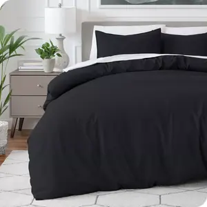 Ultra-Soft Easy Care Duvet Cover & Shams by Bare Home (Comforter Not Included) - Twin/Twin XL, Black