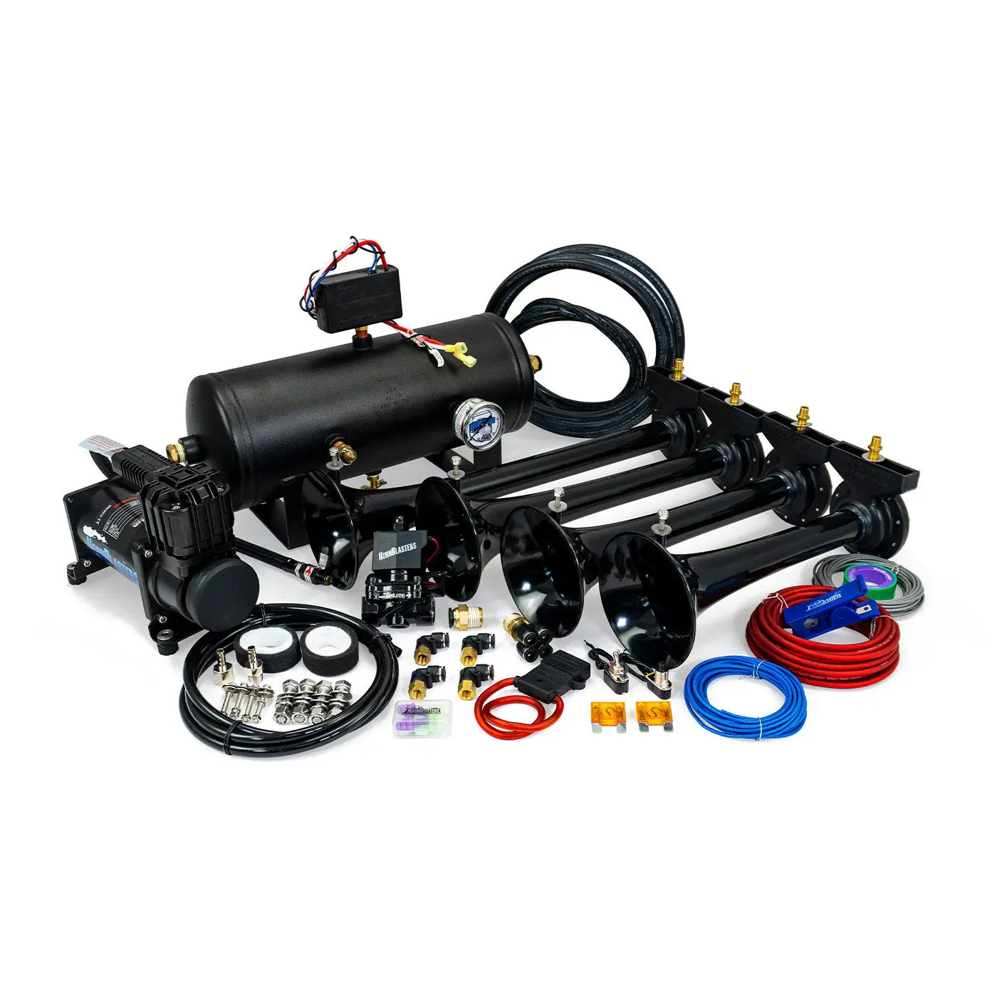 HornBlasters Conductor's Special 2HB Train Horn Kit | 12-Volt DC | 2-Gallon 150 PSI Air System HornBlasters Conductor's Special 2HB Train Horn Kit | 12-Volt DC | 2-Gallon 150 PSI Air System