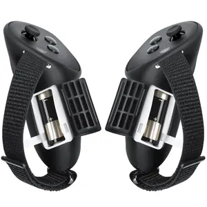 HURRA Upgraded Controller Grips Cover Compatible with Meta Quest 3/3S Accessories, with Battery Opening Cover and Adjustable Knuckle Straps Protector