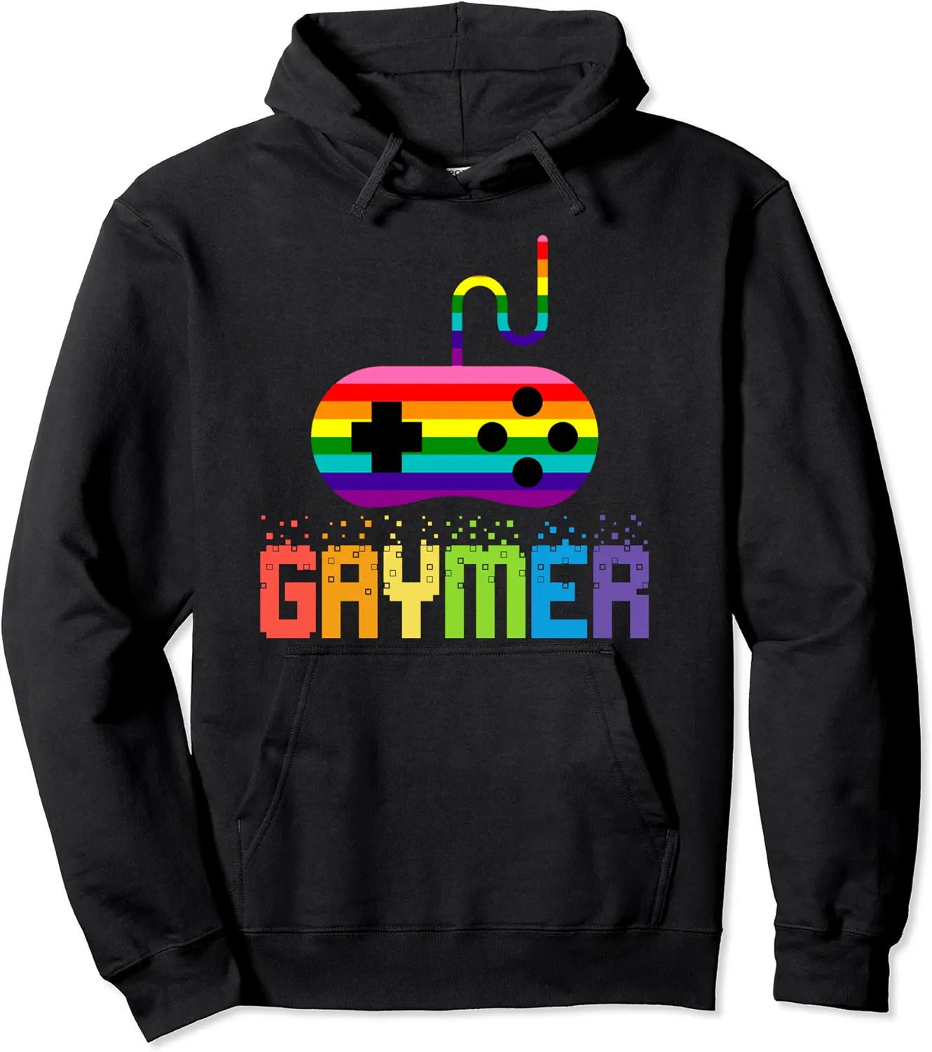 Gaymer Pride LGBT Controller Rainbow Flag Gay Lesbian Gift Pullover Hoodie - Prudencekto Shop 52B07RZXJ9W2