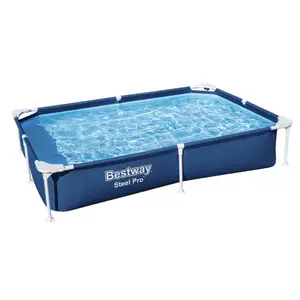 Bestway 7.25-Feet x 4.9-Feet x 17-Inches Metal frame Rectangle Above-Ground Pool