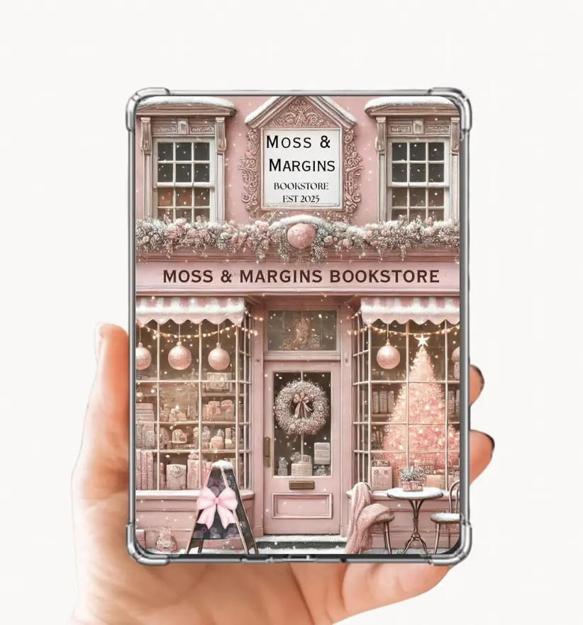 M&M Pink Christmas Bookstore Kindle E-Reader Case Insert