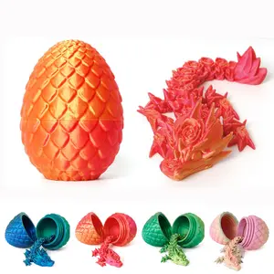 Mini 3D Printed Rose Dragon with Egg- Beautiful and Collectible Dragon Figurine Gift Decor