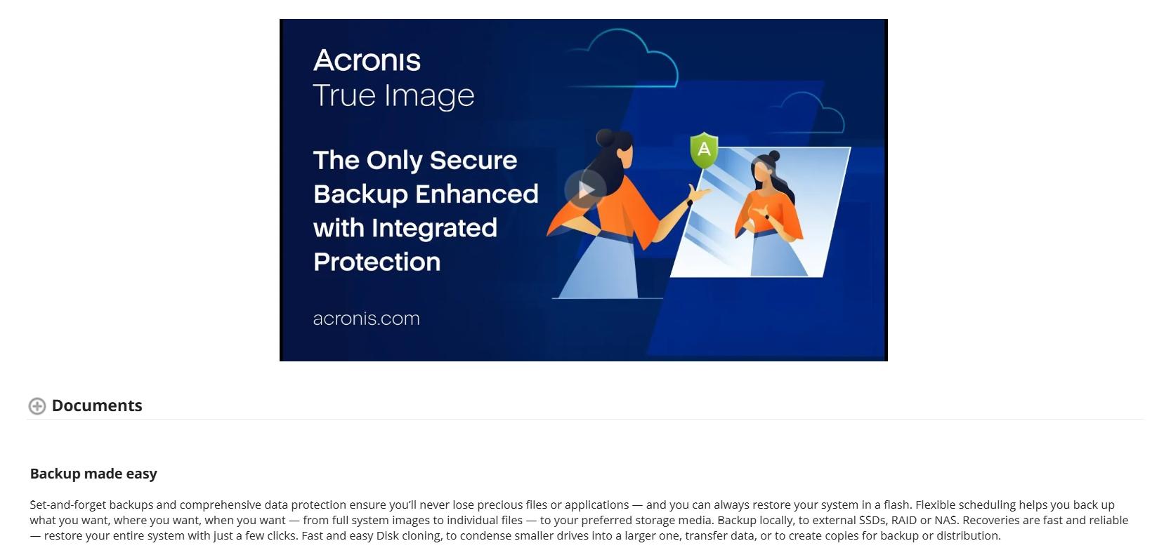 Acronis True Image 2025 - 1 Device, Perpetual License [Digital Download]