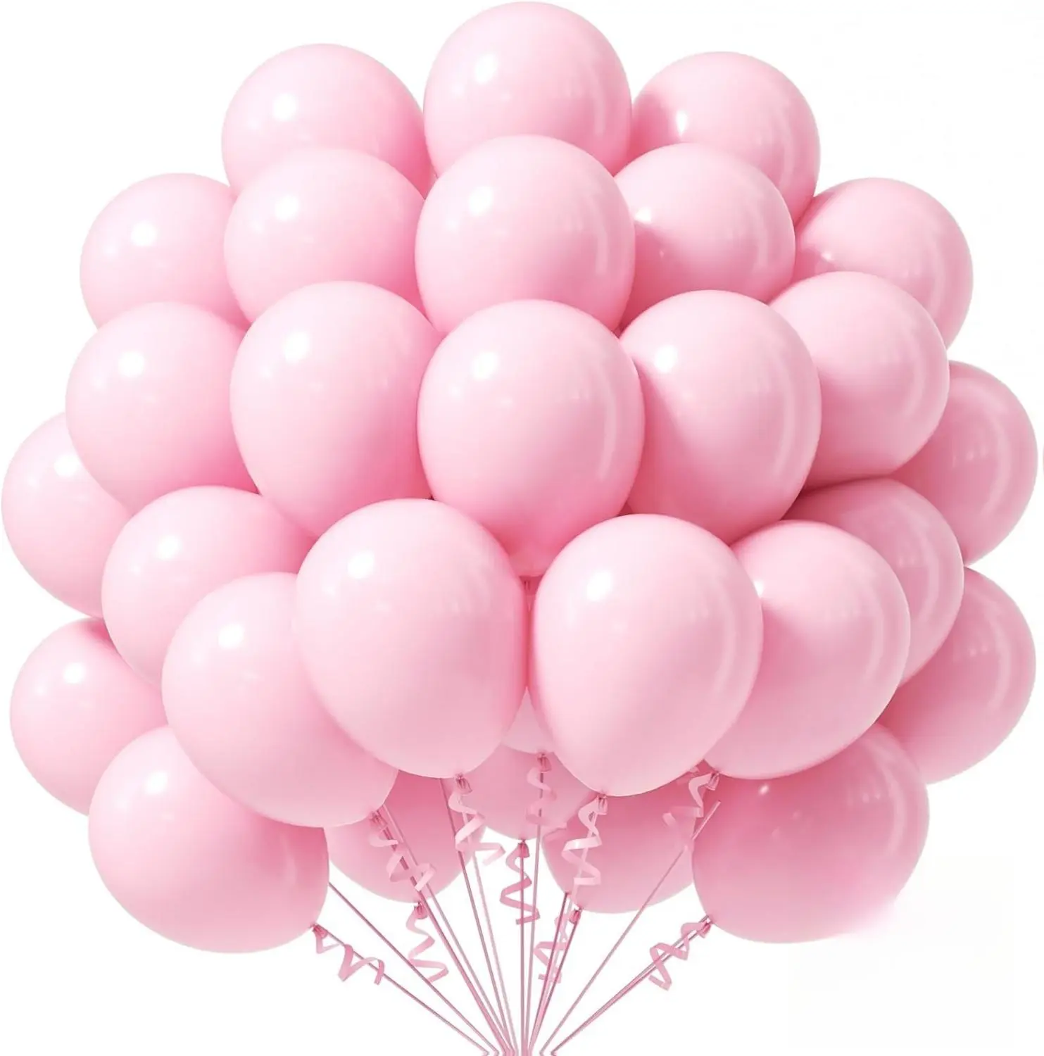 [New Deal] 50pcs 12-in Blush Pink Natural Latex Rubber Balloons, Biodegradable Party Decorations for Graduation, Bridal Shower