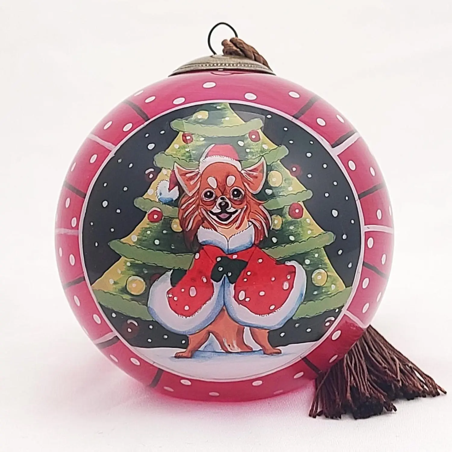 Corgi Dog - Inside Painted Glass Christmas Ornament with Gift BoxPlayful Art Collectible & Festive Gift for Pet Lovers 2025 for Christmas Tree for Holiday, Thanksgiving, Christmas