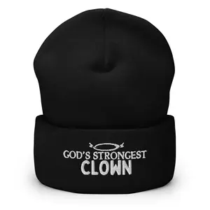God’s Strongest Clown Cuffed Beanie