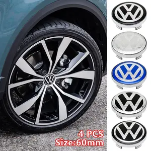 Volkswagen Wheel Center Cap Sticker Set, Car Hubcap Decoration Accessories, Auto Exterior Modification Parts, 4 Pieces