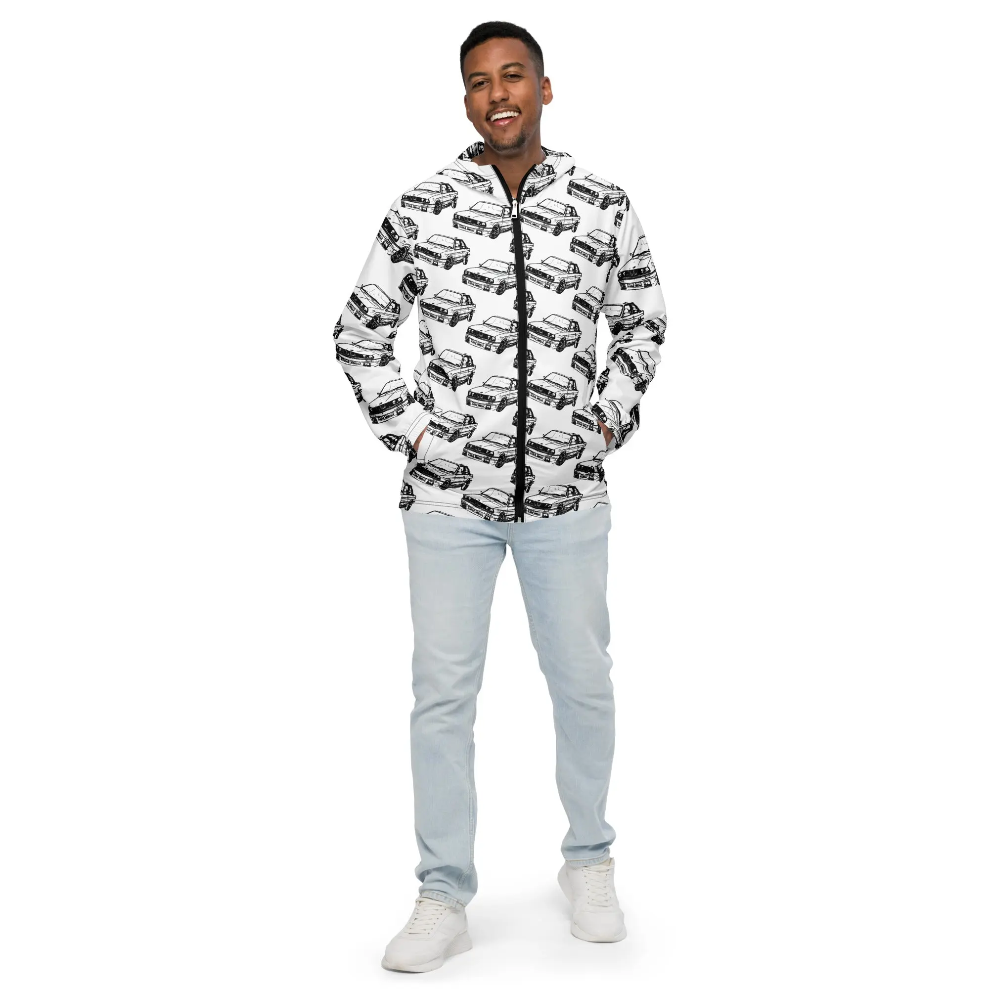 Racing Inspired All-Over Windbreaker with YOUR CAR (M3 shown)