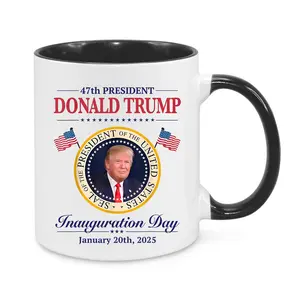 Donald Trump 47th Coffee Accent Mug, Trump Vance 2024 Election Winner President Cup, Election Victory Gift for Christmas, 11oz and 15oz Ceramic Drink