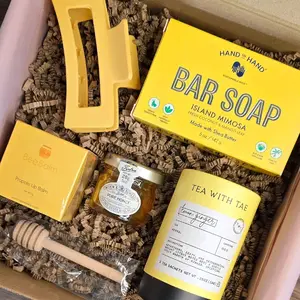 Self-Care Gift Box | Tea and Honey Gift Set | Bright & Cheerful Gift for Her | Just Because | Birthday or Thinking of You Box